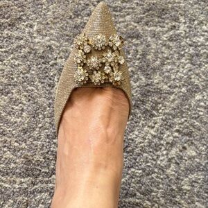 Dune London Gold Embellished Mules